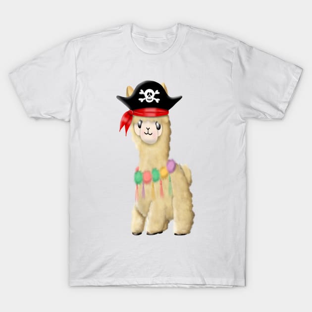 Pirate alpaca T-Shirt by Manxcraft